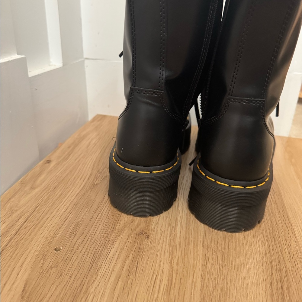 Dr Martens Jadon Black Leather Women's Boots - Picture 3 of 5